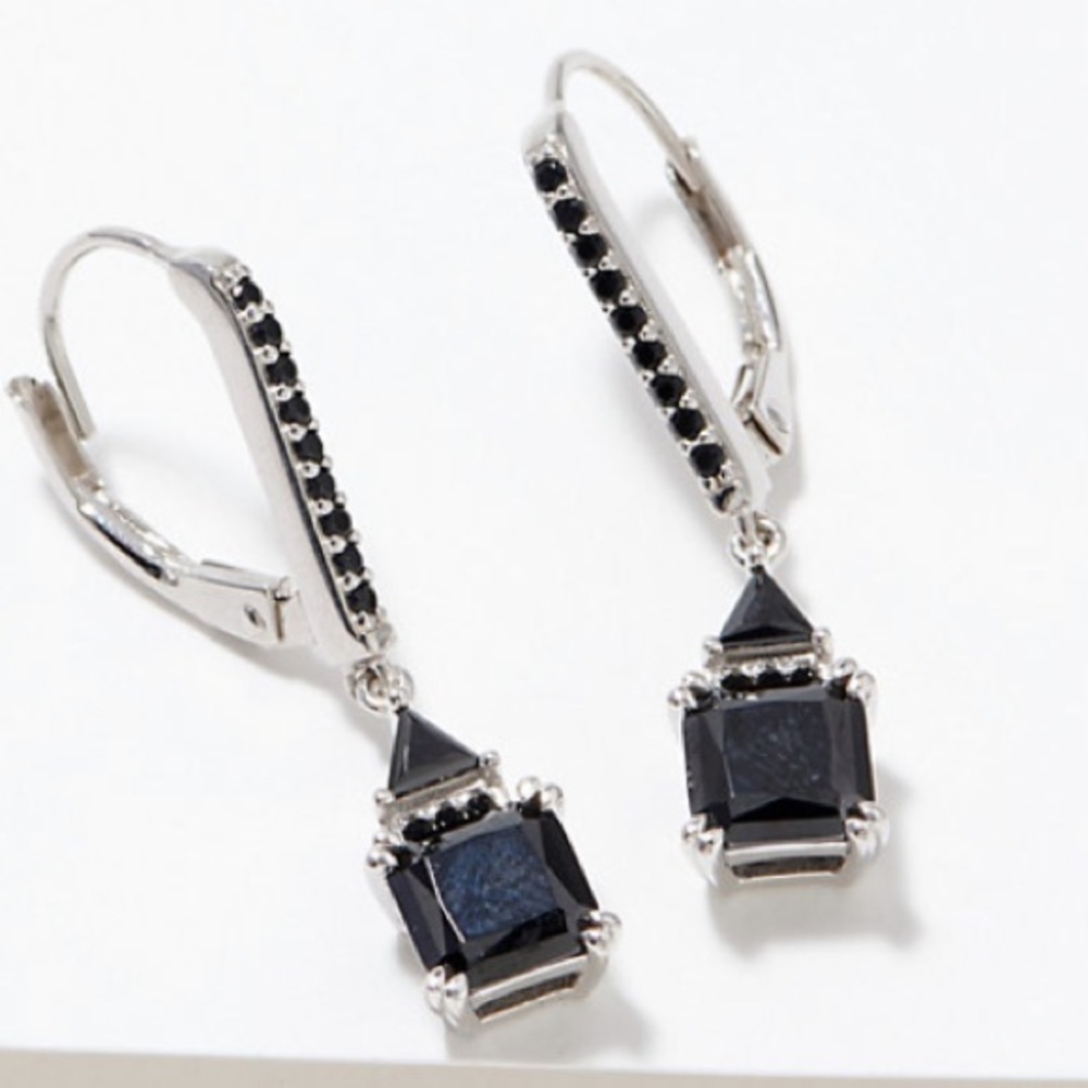 Diamonique "The Black Diamond"
Lever Backs, Sterling Silver
